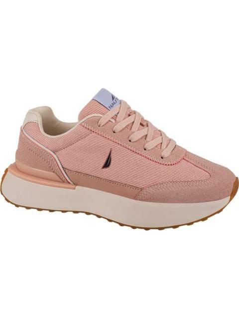 TENIS CASUAL RETRO PANA RAYADA ROSA NAUTICA - Imagen 2