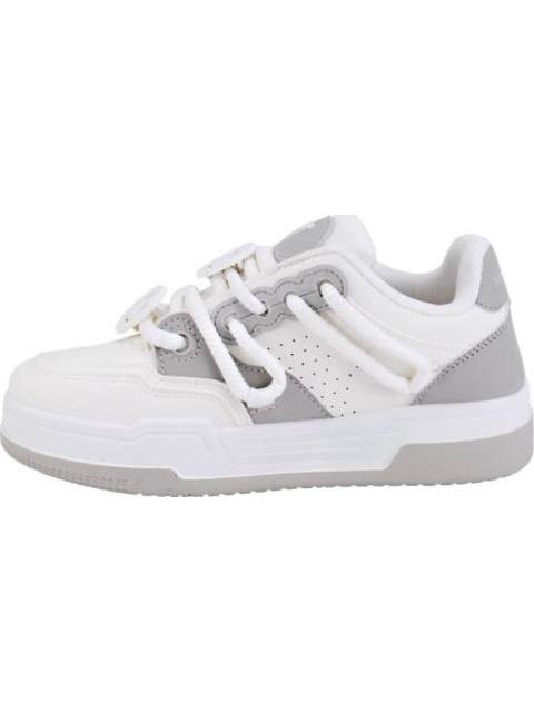 TENIS CASUAL SKATE BICOLOR MULTIAGUJETA BLANCO NEXT CO - Imagen 5