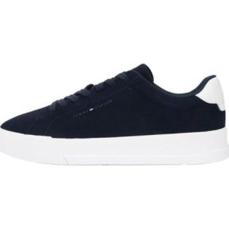 TENIS CASUAL TH COURT CORE SUEDE AZUL TOMMY HILFIGER