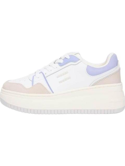 TENIS CASUAL TJW RETRO BASKET FLATFORM BLANCO TOMMY HILFIGER