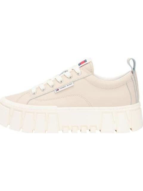 TENIS CASUAL TJW VULC FLATFORM LEATHER BEIGE TOMMY HILFIGER