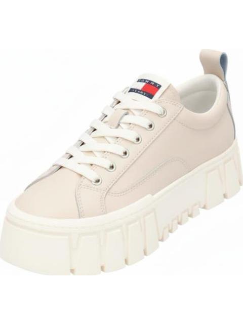 TENIS CASUAL TJW VULC FLATFORM LEATHER BEIGE TOMMY HILFIGER - Imagen 2