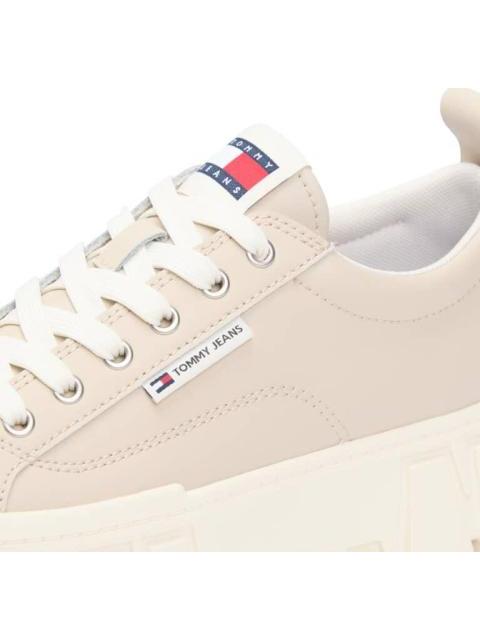 TENIS CASUAL TJW VULC FLATFORM LEATHER BEIGE TOMMY HILFIGER - Imagen 5