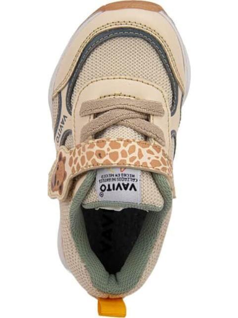 TENIS CASUAL URBANO AGUJETA ELASTICA CONTACTEL BEIGE VAVITO - Imagen 3