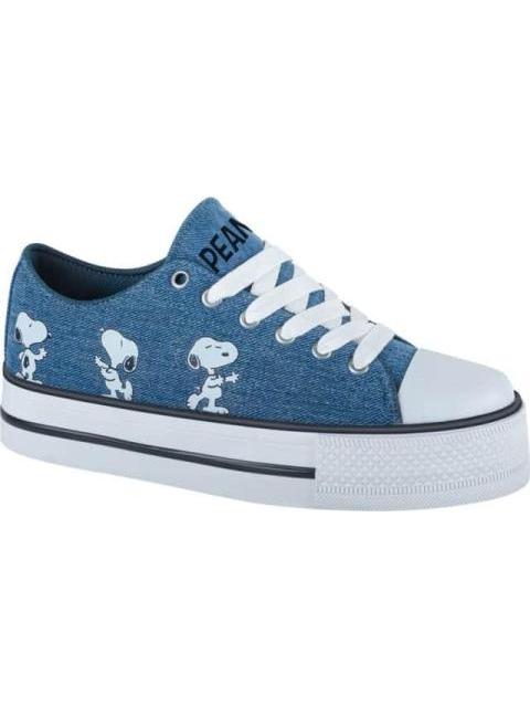 TENIS CASUAL URBANO AZUL MEZCLILLA PEANUTS - Imagen 2