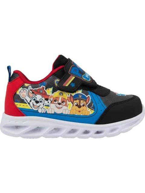 TENIS CASUAL URBANO CHOCLO PAW PATROL LUCES NEGRO PAW PATROL