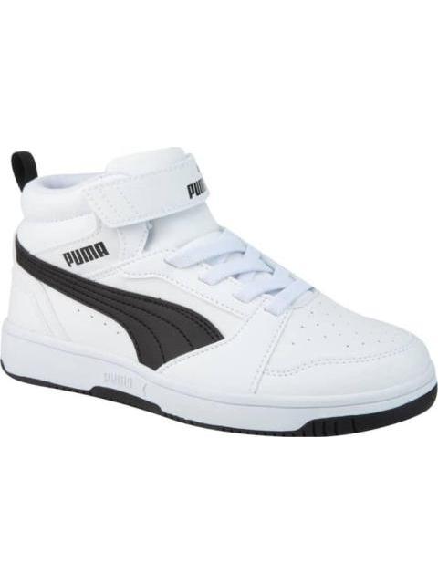TENIS CASUAL URBANO PUMA REBOUND V6 MID AC BLANCO/NEGRO PUMA - Imagen 2