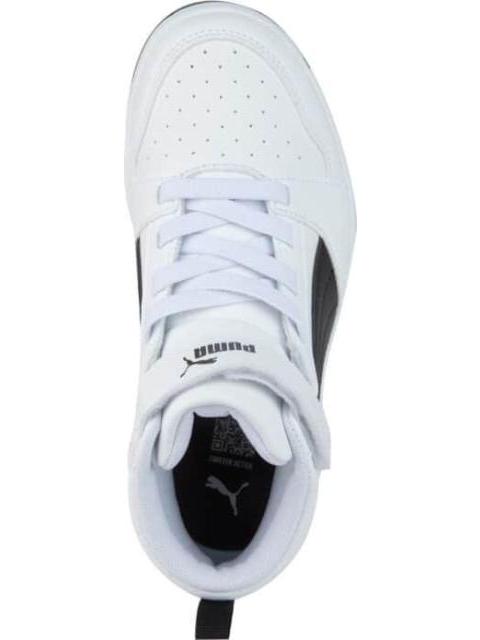 TENIS CASUAL URBANO PUMA REBOUND V6 MID AC BLANCO/NEGRO PUMA - Imagen 3
