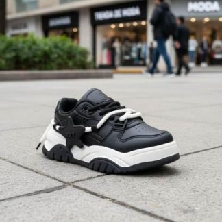TENIS CHUNKY ESTRELLA BLANCO/NEGRO NEXT CO