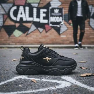 TENIS CHUNKY NEGRO KANGAROOS