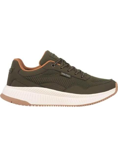TENIS CONFORT TEJIDO AGUJETAS MOTEADAS VERDE OLIVO NAUTICA
