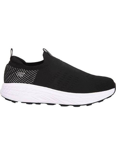 TENIS CONFORT TELA CLASICO SLIP ON NEGRO COURT