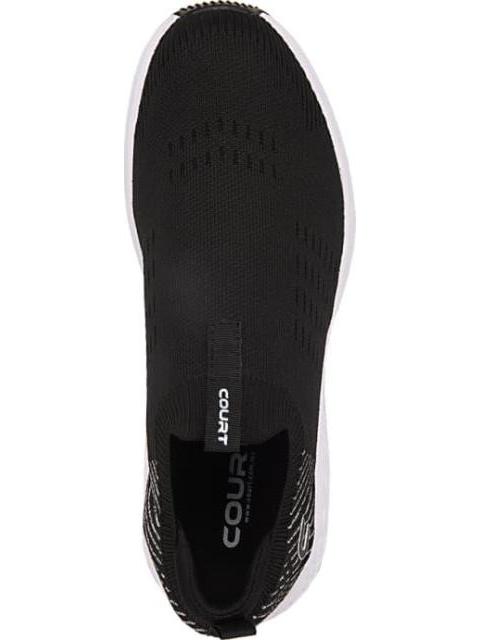 TENIS CONFORT TELA CLASICO SLIP ON NEGRO COURT - Imagen 3