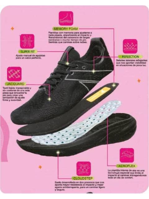 TENIS DEPORTIVO CORRER NEGRO PROKENNEX - Imagen 7