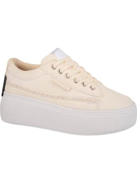 TENIS PLATAFORMA CARELIZ CASUAL LONA BEIGE GOSH - Imagen 2