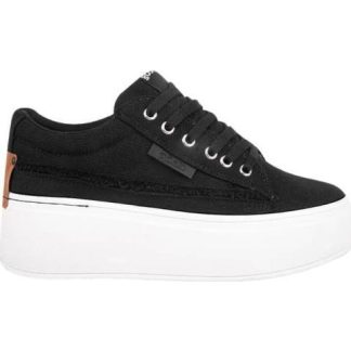 TENIS PLATAFORMA CARELIZ CASUAL LONA NEGRO GOSH