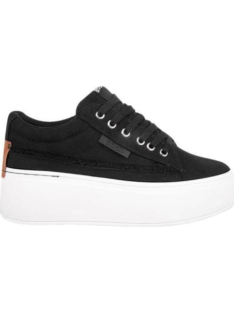 TENIS PLATAFORMA CARELIZ CASUAL LONA NEGRO GOSH