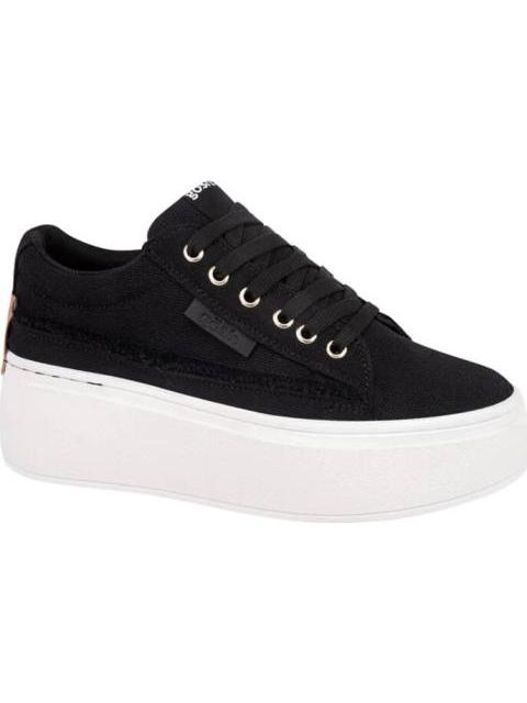 TENIS PLATAFORMA CARELIZ CASUAL LONA NEGRO GOSH - Imagen 2