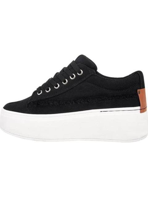 TENIS PLATAFORMA CARELIZ CASUAL LONA NEGRO GOSH - Imagen 5