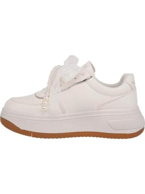 TENIS PLATAFORMA CHARM NXT MOÑO PERLAS BLANCO NEXT CO - Imagen 5