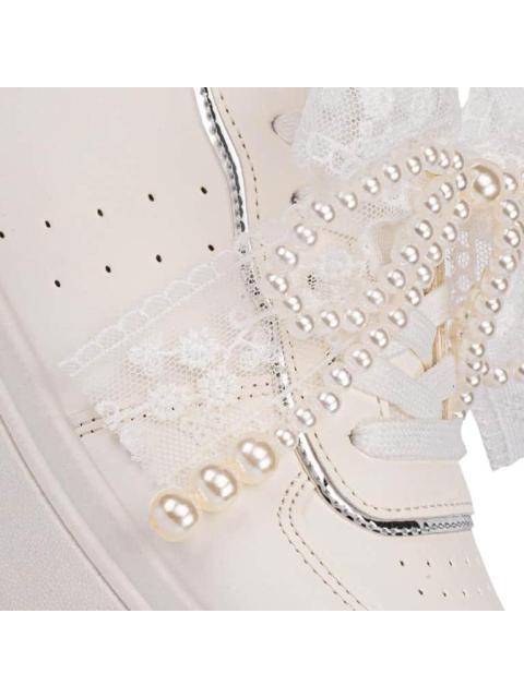 TENIS PLATAFORMA CHARM NXT MOÑO PERLAS BLANCO NEXT CO - Imagen 6