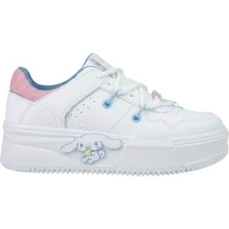 TENIS PLATAFORMA MULTIAGUJETAS SANRIO CINAMORROLL BLANCO HELLO KITTY