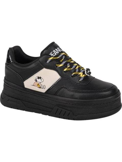 TENIS PLATAFORMA SNOOPY PEANUTS HUELLITA NEGRO PEANUTS - Imagen 2