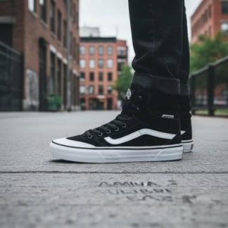 TENIS SKATE ASHWOOD HI VANSGUARD NEGRO VANS LATINO