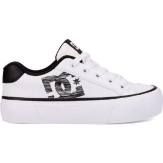 TENIS SKATE CHELSEA PLATFORM BLANCO/NEGRO DC SHOES