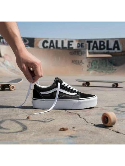 TENIS SKATE UA OLD SKOOL STACKFORM NEGRO VANS LATINO