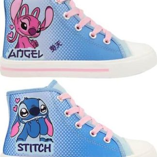 TENIS URBANO BOTA STICH LUCES AZUL DISNEY
