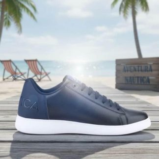 TENIS URBANO CASUAL AGUJETA NEGRO NAUTICA
