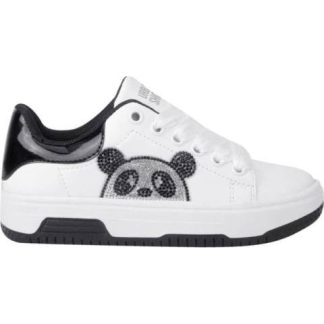 TENIS URBANO CASUAL AGUJETA PIEDRAS PANDA BLANCO/NEGRO URBAN SHOES