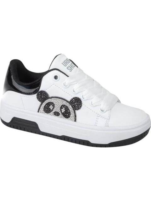 TENIS URBANO CASUAL AGUJETA PIEDRAS PANDA BLANCO/NEGRO URBAN SHOES - Imagen 2