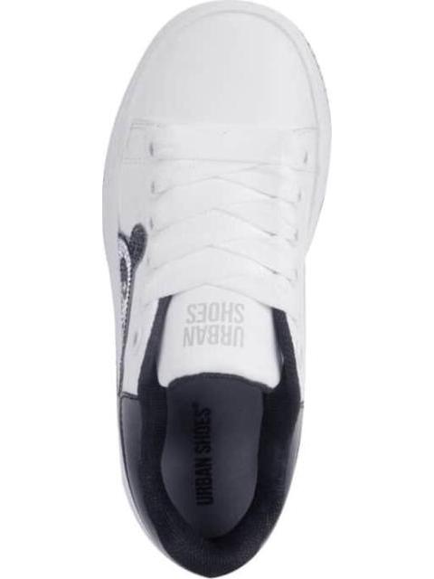 TENIS URBANO CASUAL AGUJETA PIEDRAS PANDA BLANCO/NEGRO URBAN SHOES - Imagen 3