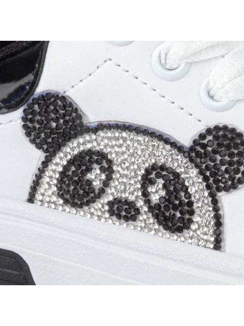 TENIS URBANO CASUAL AGUJETA PIEDRAS PANDA BLANCO/NEGRO URBAN SHOES - Imagen 6