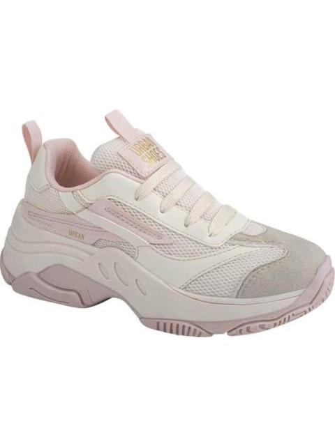 TENIS URBANO CASUAL AGUJETA SUELA CHUNKY BEIGE/HUESO URBAN SHOES - Imagen 2