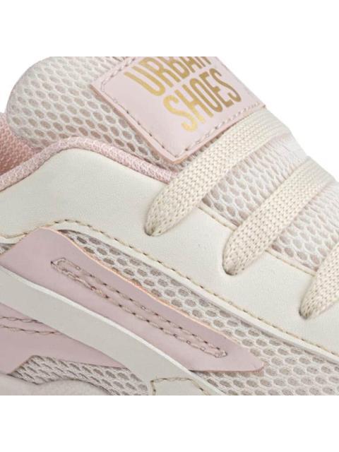 TENIS URBANO CASUAL AGUJETA SUELA CHUNKY BEIGE/HUESO URBAN SHOES - Imagen 6