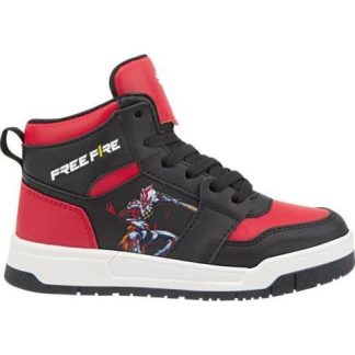 TENIS URBANO CASUAL BOTA AGUJETA FREE FIRE ROJO FREE FIRE