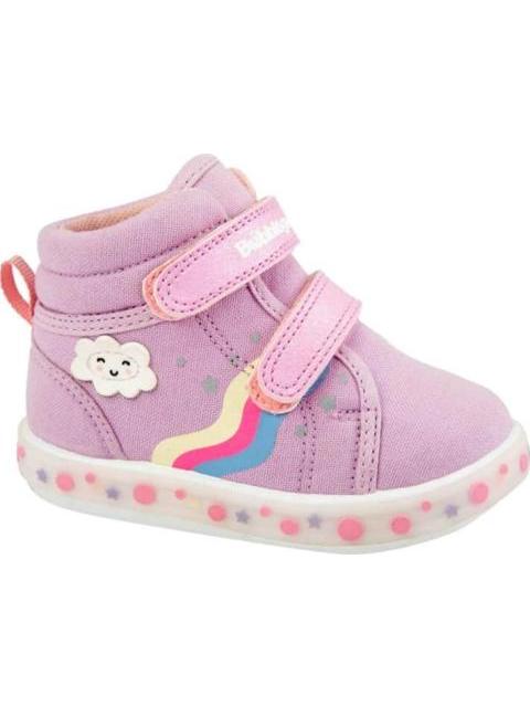 TENIS URBANO CASUAL BOTA CONTACTEL LUCES ARCOIRIS LILA BUBBLE GUMMERS - Imagen 2