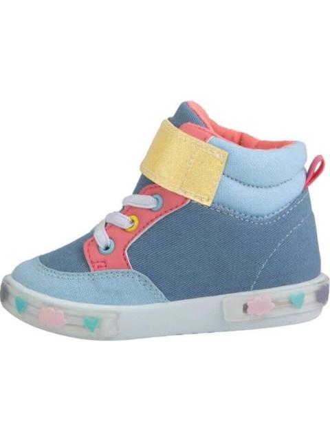 TENIS URBANO CASUAL BOTA CONTACTEL LUCES ESTRELLA AZUL MEZCLILLA BUBBLE GUMMERS - Imagen 5
