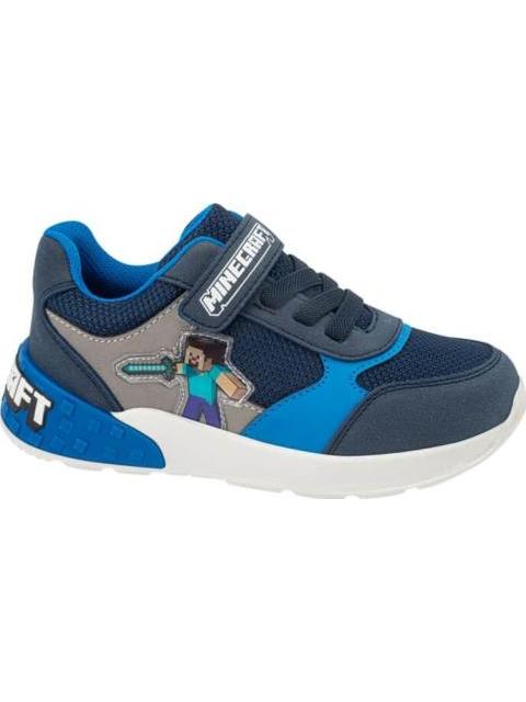 TENIS URBANO CASUAL CHOCLO CONTACTEL AGUJETA MINECRAFT AZUL MARINO MINECRAFT - Imagen 2
