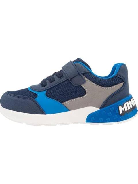 TENIS URBANO CASUAL CHOCLO CONTACTEL AGUJETA MINECRAFT AZUL MARINO MINECRAFT - Imagen 5