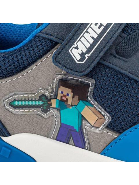 TENIS URBANO CASUAL CHOCLO CONTACTEL AGUJETA MINECRAFT AZUL MARINO MINECRAFT - Imagen 6