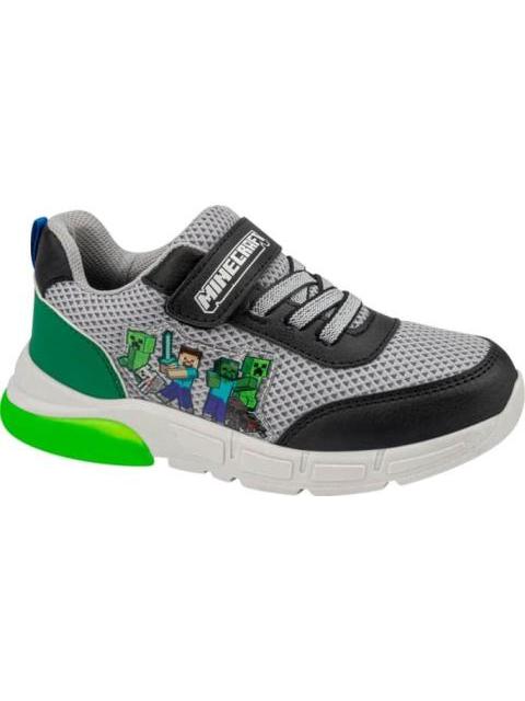 TENIS URBANO CASUAL CHOCLO MINECRAFT LUCES GRIS MINECRAFT - Imagen 2