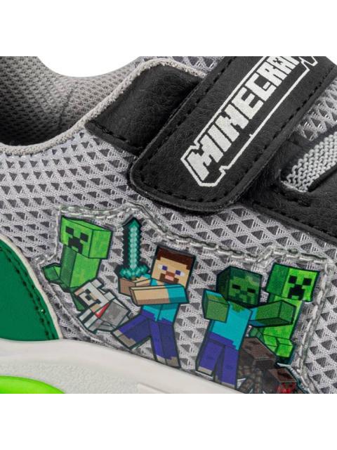 TENIS URBANO CASUAL CHOCLO MINECRAFT LUCES GRIS MINECRAFT - Imagen 6