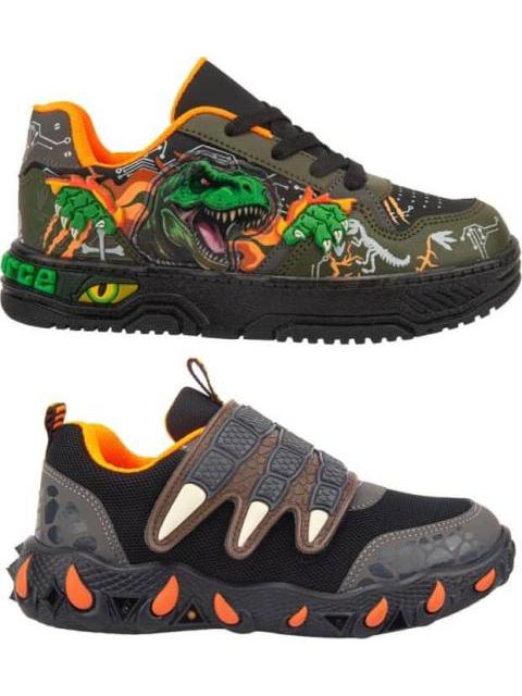 TENIS URBANO CASUAL DINOSAURIO LUCES NEGRO URBAN SHOES
