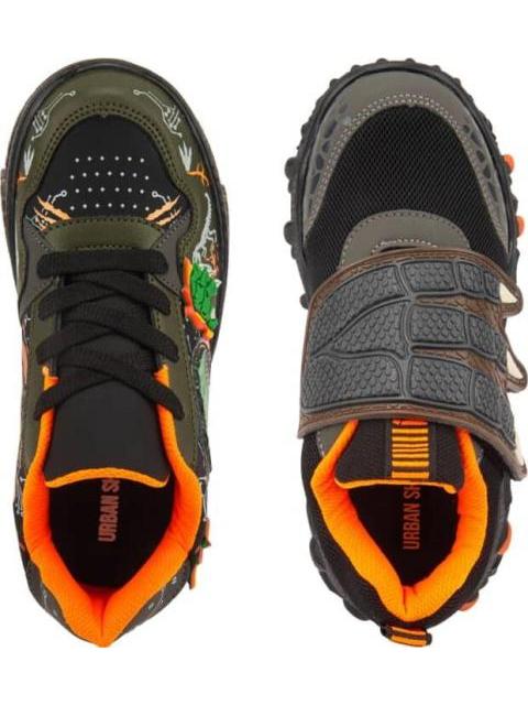 TENIS URBANO CASUAL DINOSAURIO LUCES NEGRO URBAN SHOES - Imagen 3