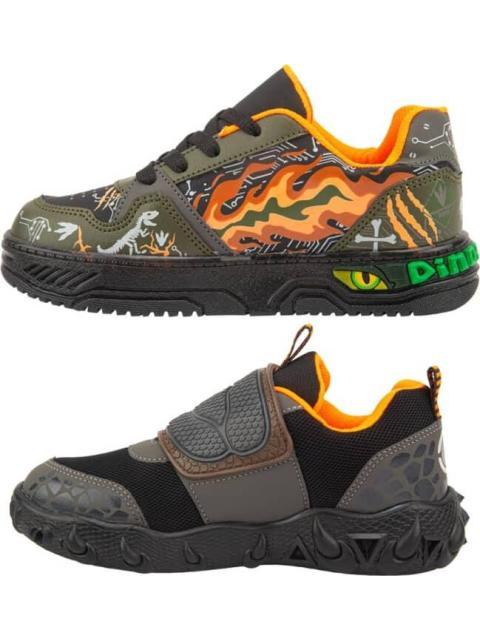 TENIS URBANO CASUAL DINOSAURIO LUCES NEGRO URBAN SHOES - Imagen 5