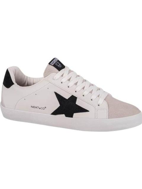 TENIS URBANO CHOCLO DETALLE BRILLOS BEIGE NEXT CO - Imagen 2